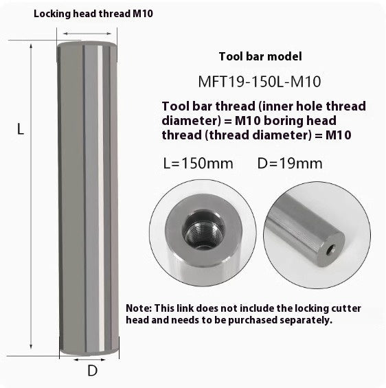 6034 MFT tungsten steel anti-vibration cutter shank lock tooth cutter shank high precision end milling cutter shank monolithic alloy interchangeable carbide head Shandong Denso Pricision Tools Co.,Ltd.